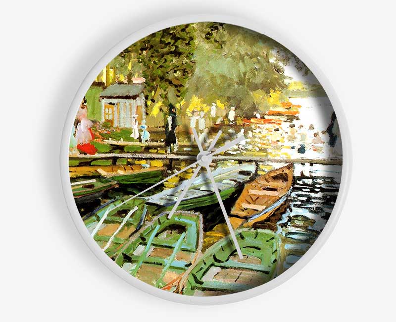 Monet Les Bain De La Grenouillere Clock - Wallart-Direct UK