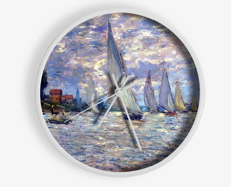 Monet Les Barques Clock - Wallart-Direct UK