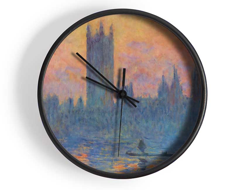 Monet London Parliament In Winter Clock - Wallart-Direct UK