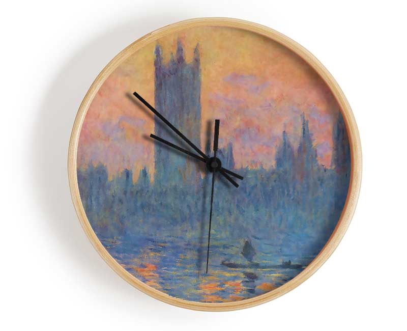 Monet London Parliament In Winter Clock - Wallart-Direct UK