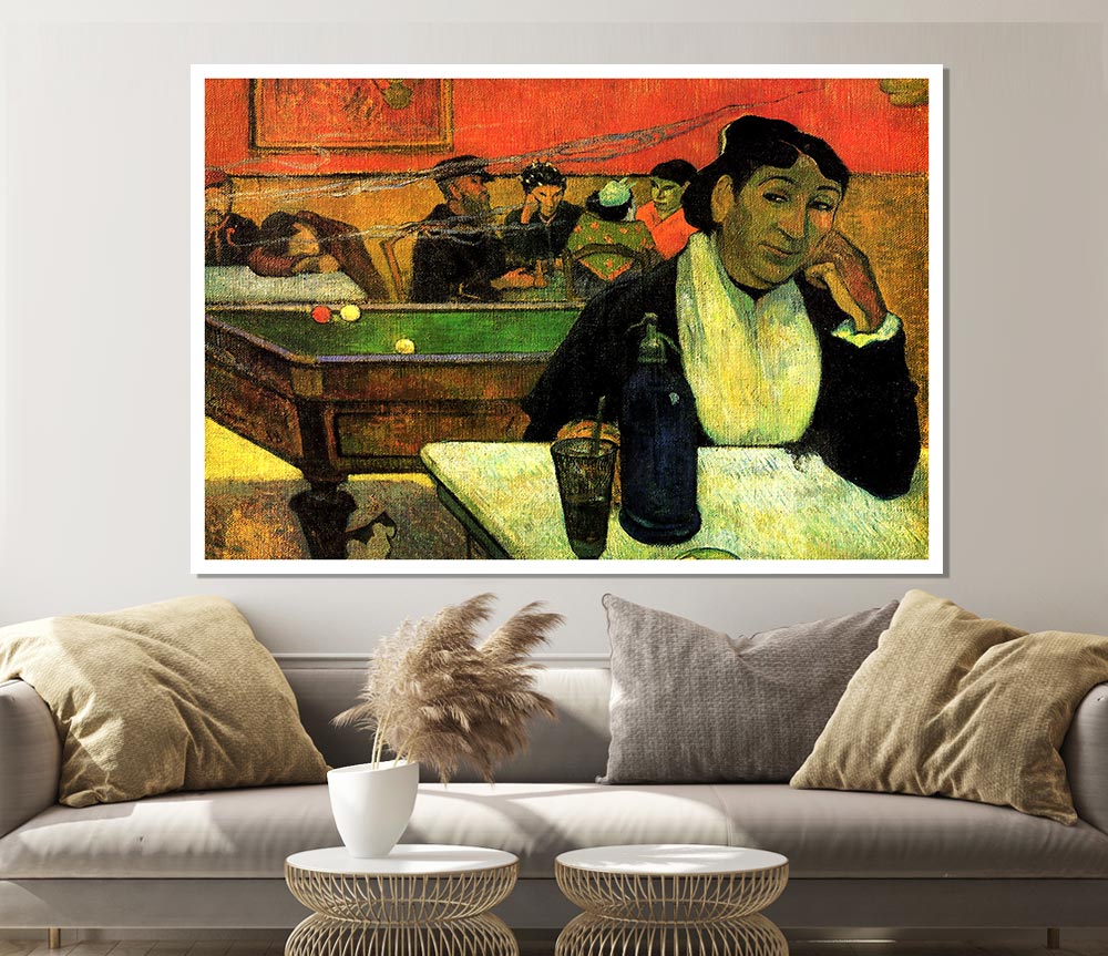 Gauguin Madame Ginoux In Cafe Print Poster Wall Art