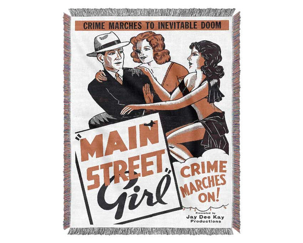 Main Street Girl Poster 2 Woven Blanket