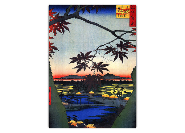 Maple Trees At Mama By Hiroshige