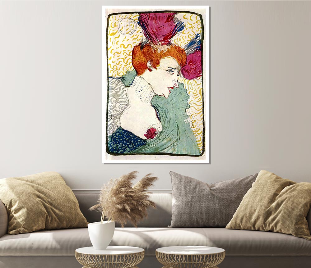 Toulouse Lautrec Marcellle Lender Print Poster Wall Art