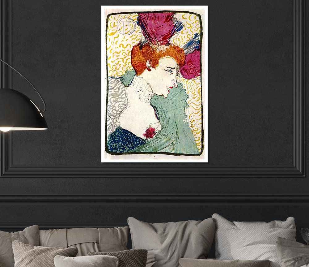 Toulouse Lautrec Marcellle Lender Print Poster Wall Art