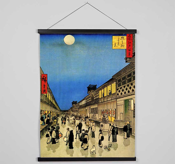 Hiroshige Marketplace Hanging Poster - Wallart-Direct UK