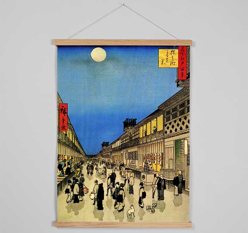 Hiroshige Marketplace Hanging Poster - Wallart-Direct UK