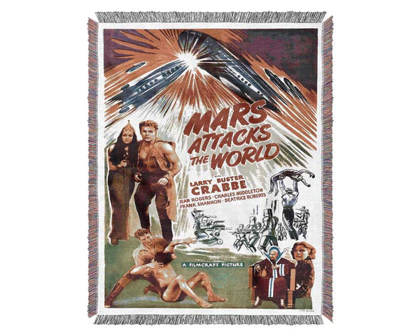 Mars Attacks World Poster 1 Woven Blanket