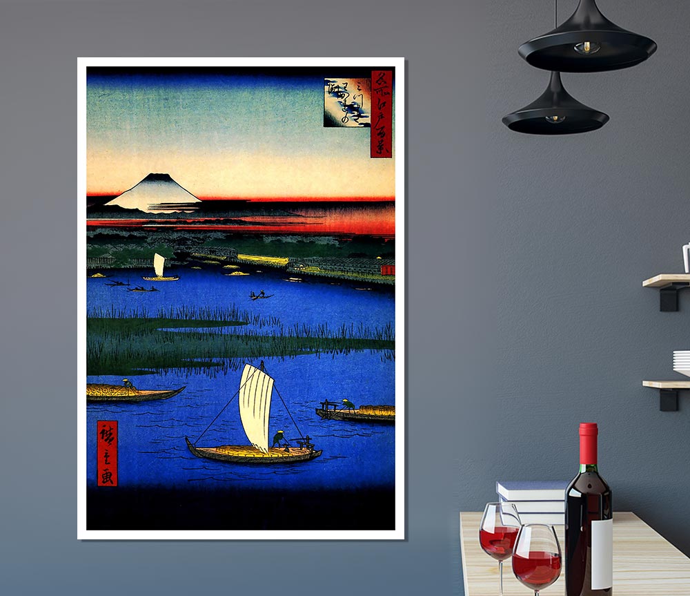 Hiroshige Mitsumata Print Poster Wall Art