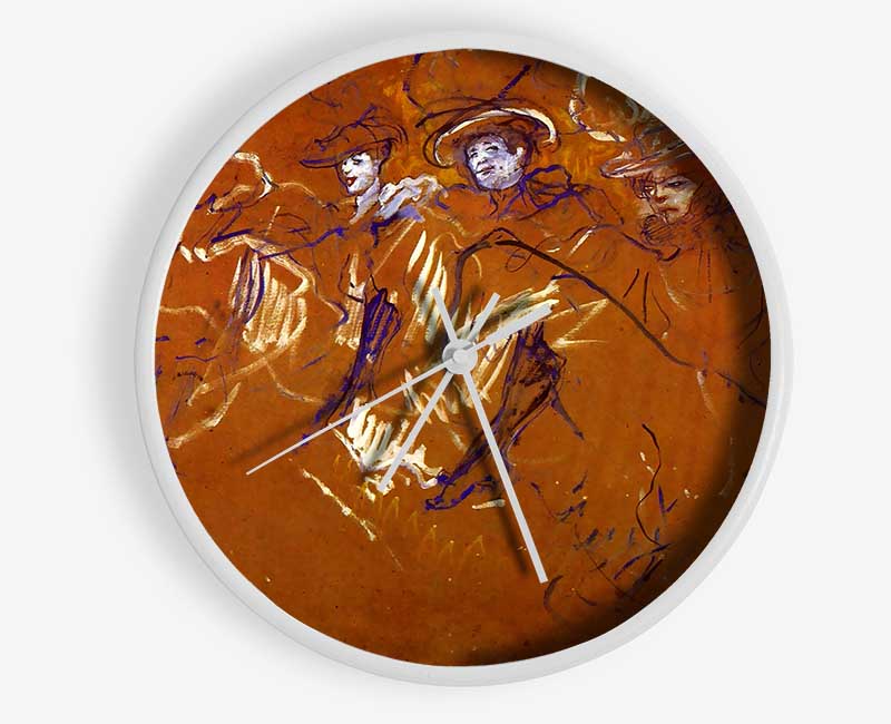 Toulouse Lautrec Mlles Eglantines Clock - Wallart-Direct UK