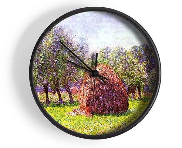 Monet Heap Of Hay In The Field Clock - Wallart-Direct UK