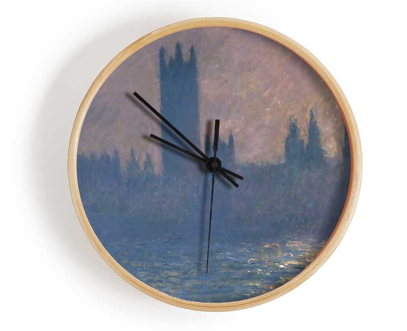 Monet Houses Of Parliament Clock - Wallart-Direct UK