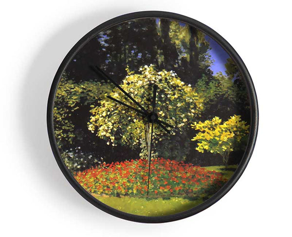 Monet Jeanne Marguerite Lecadre In The Garden Clock - Wallart-Direct UK