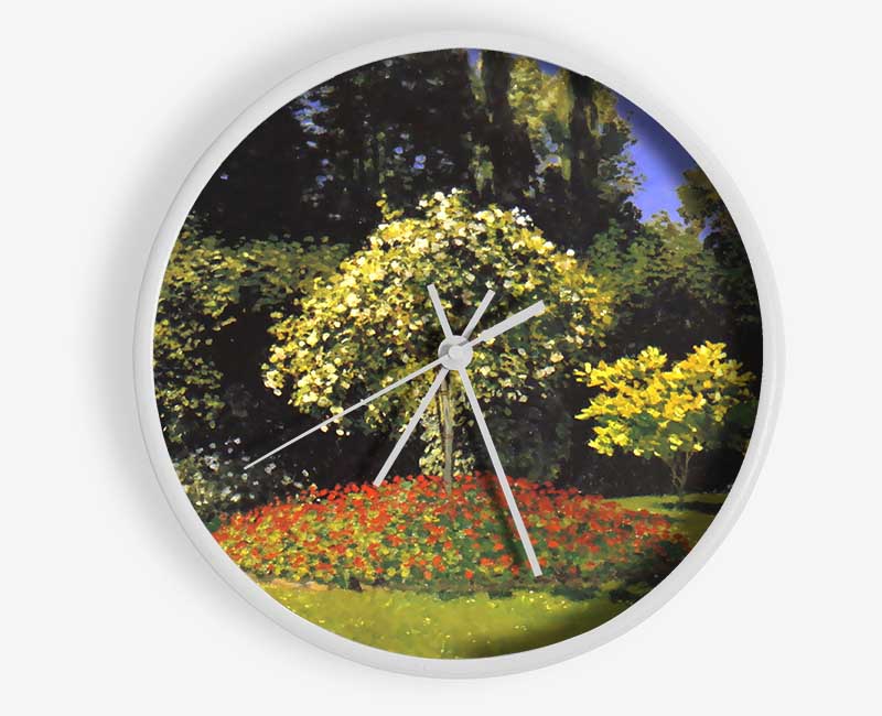 Monet Jeanne Marguerite Lecadre In The Garden Clock - Wallart-Direct UK