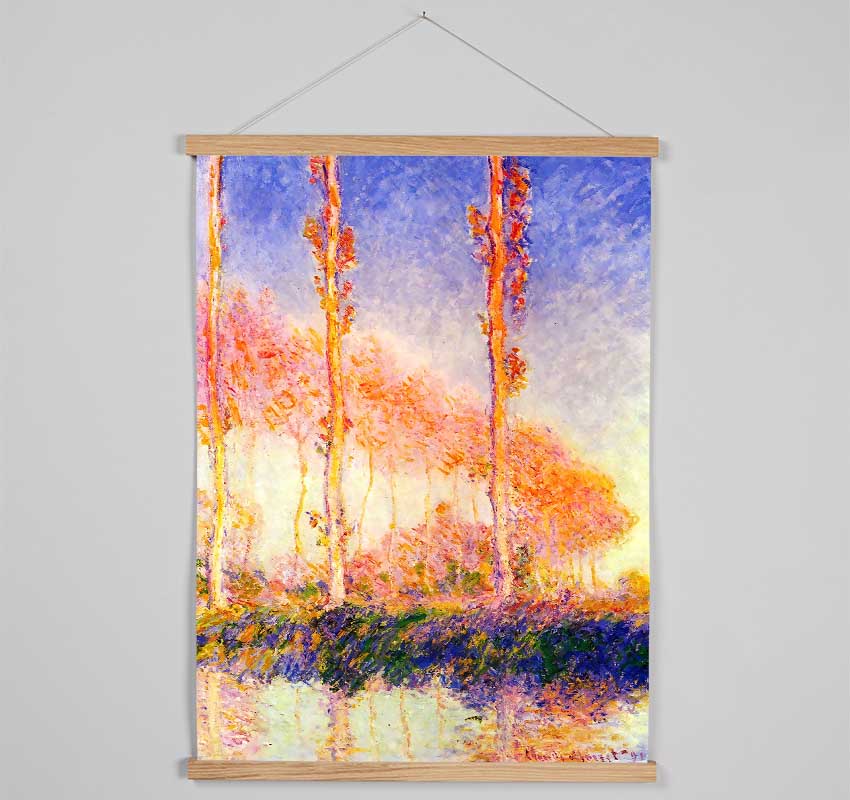 Monet Poplars 2 Hanging Poster - Wallart-Direct UK