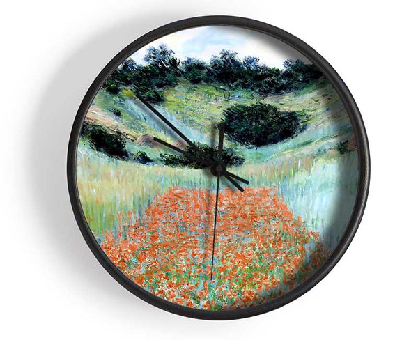 Monet Poppy Field Near Giverny Clock - Wallart-Direct UK