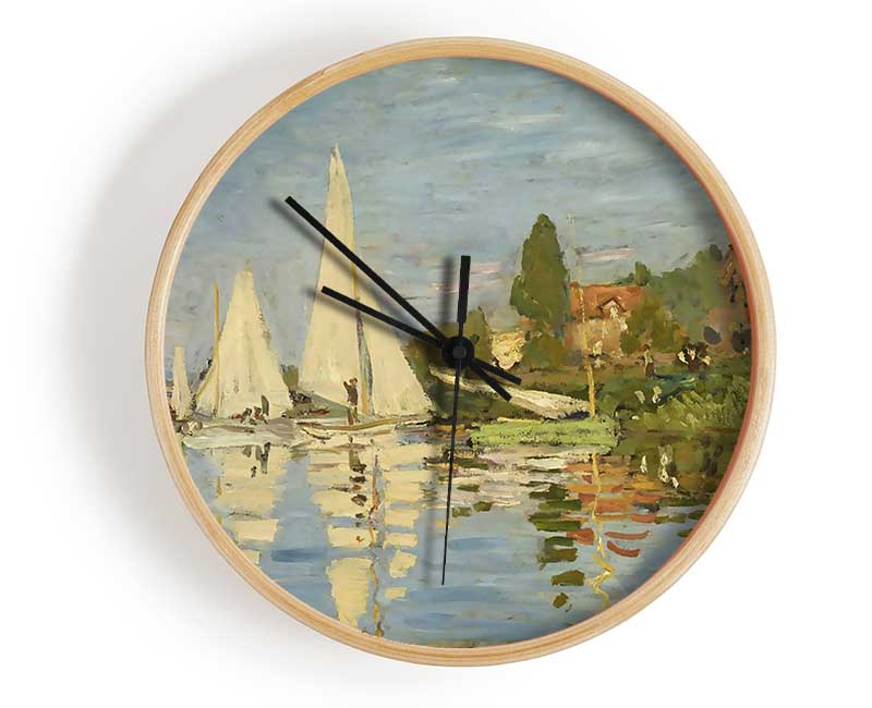 Monet Regattas At Argenteuil Clock - Wallart-Direct UK