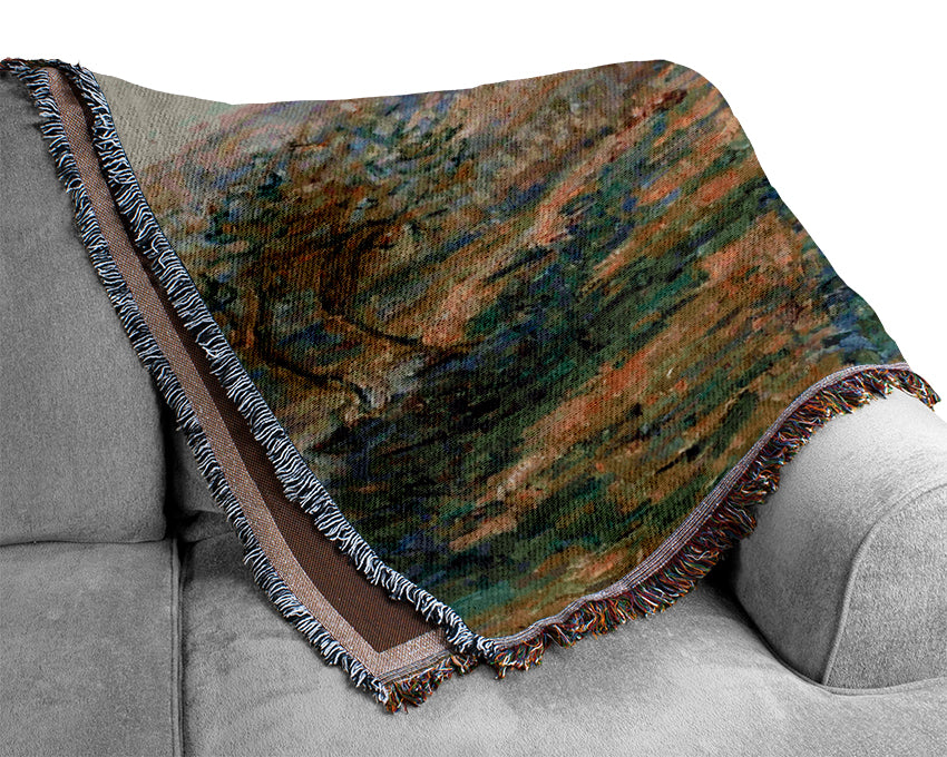 Monet Road Of La Roche-Guyon Woven Blanket