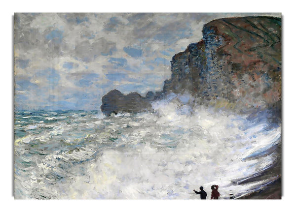 Monet Rough Weather At Etretat