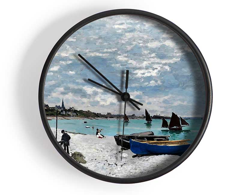 Monet The Beach At Sainte-Adresse Clock - Wallart-Direct UK