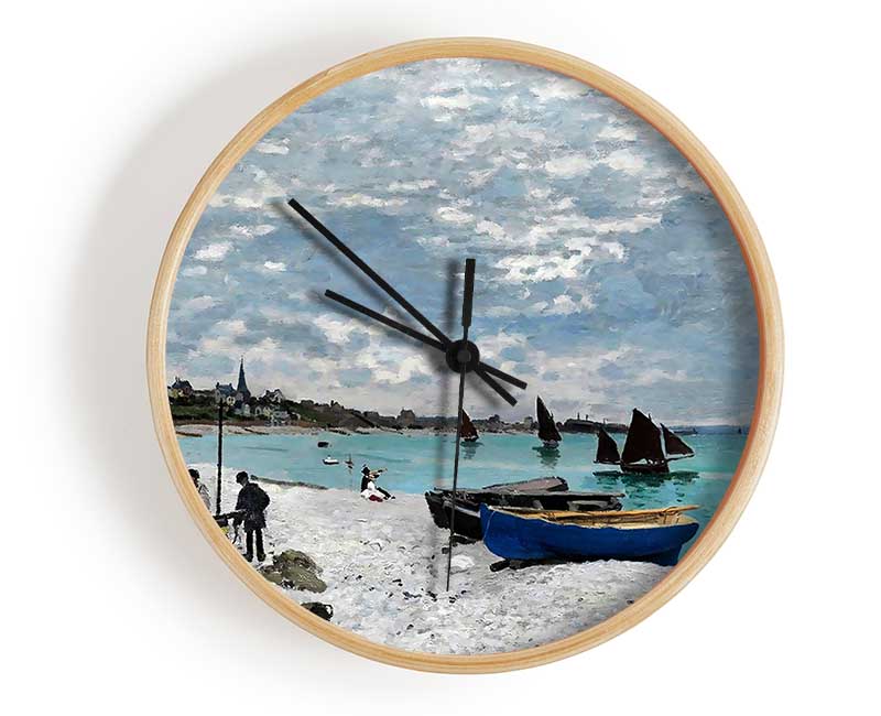 Monet The Beach At Sainte-Adresse Clock - Wallart-Direct UK