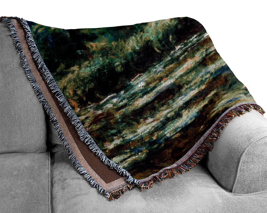 Monet Water Lillies In Monets Garden Woven Blanket