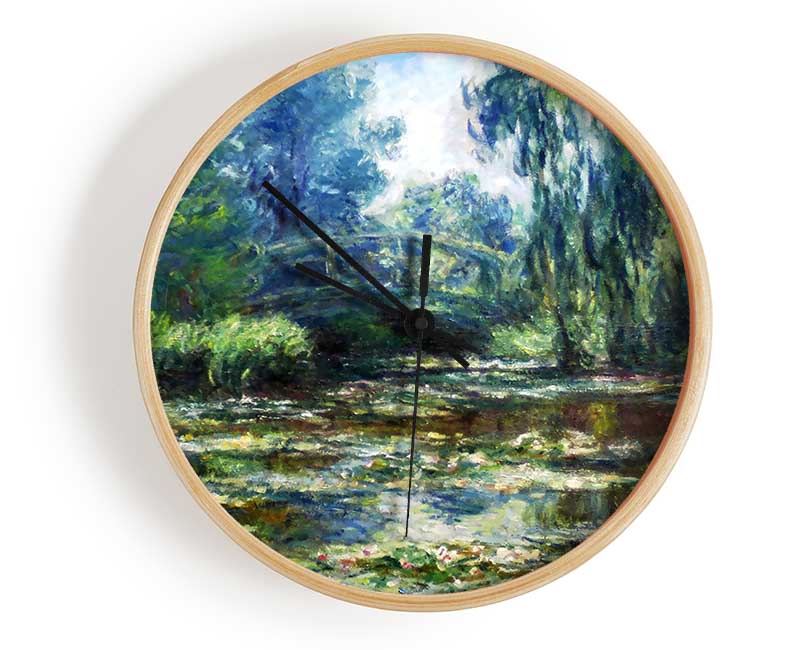 Monet Water Lillies In Monets Garden Clock - Wallart-Direct UK