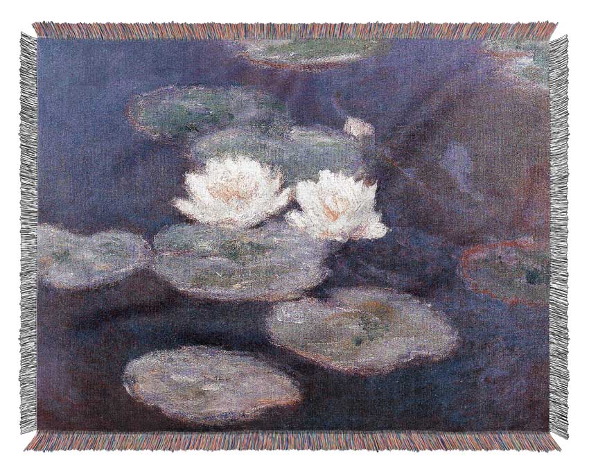 Monet Water Lily Woven Blanket