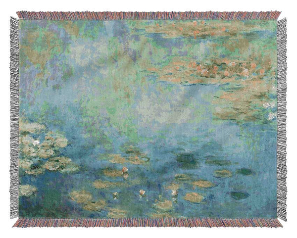 Monet Waterlilies Woven Blanket