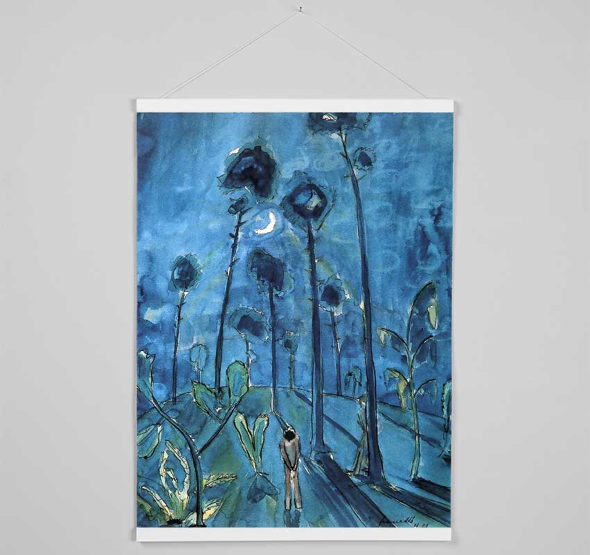 Walter Gramatte Moon Landscape Two Figures Hanging Poster - Wallart-Direct UK