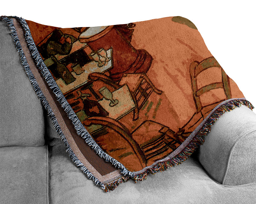 Van Gogh Night Cafe 2 Woven Blanket