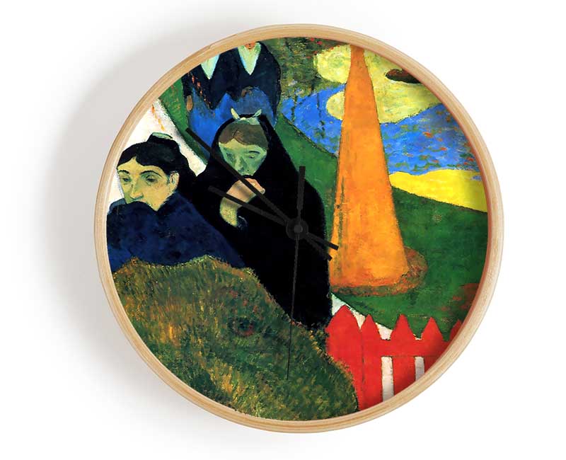 Gauguin Old Maids In A Winter Garden Arles Clock - Wallart-Direct UK