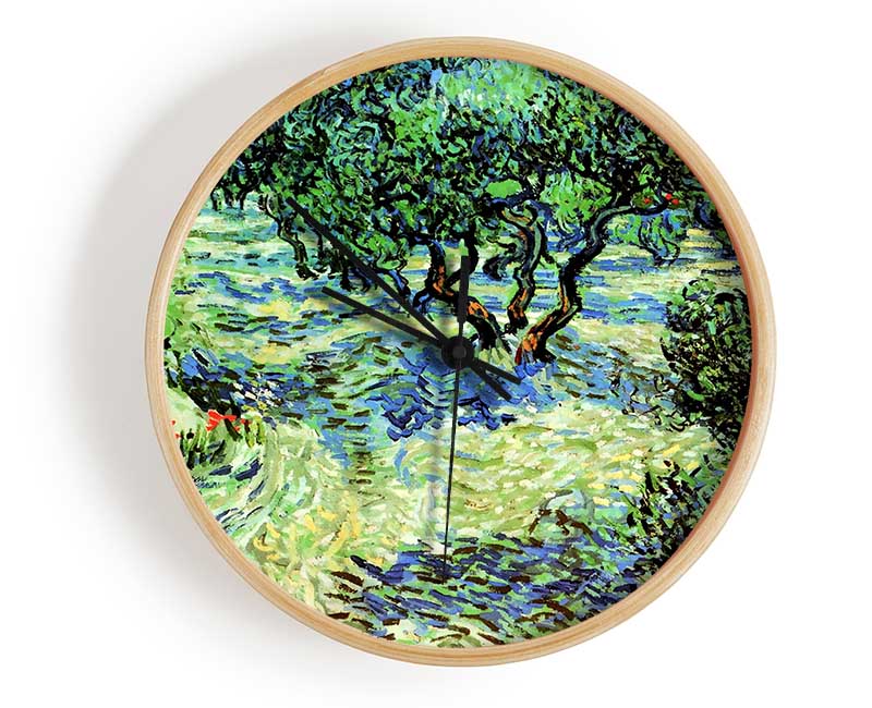 Van Gogh Olive Grove 2 Clock - Wallart-Direct UK