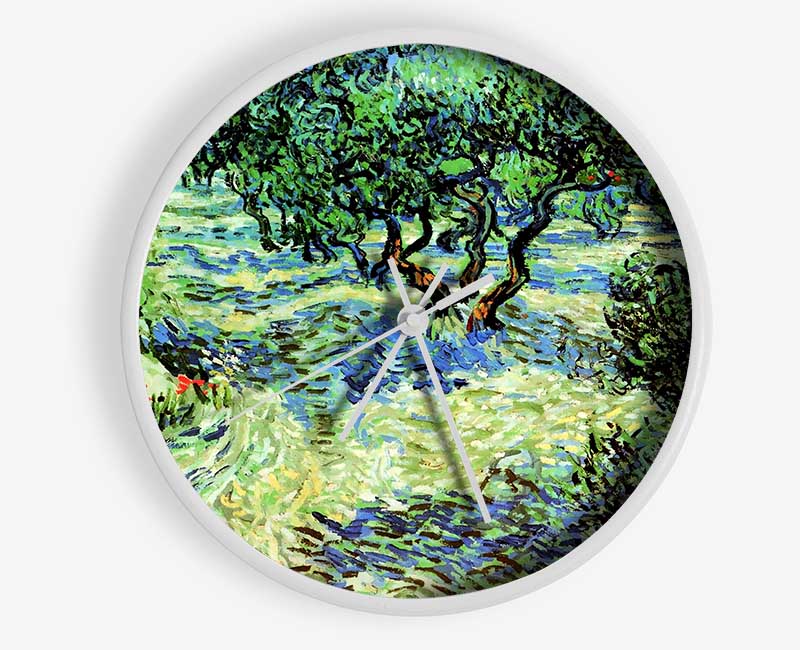 Van Gogh Olive Grove 2 Clock - Wallart-Direct UK