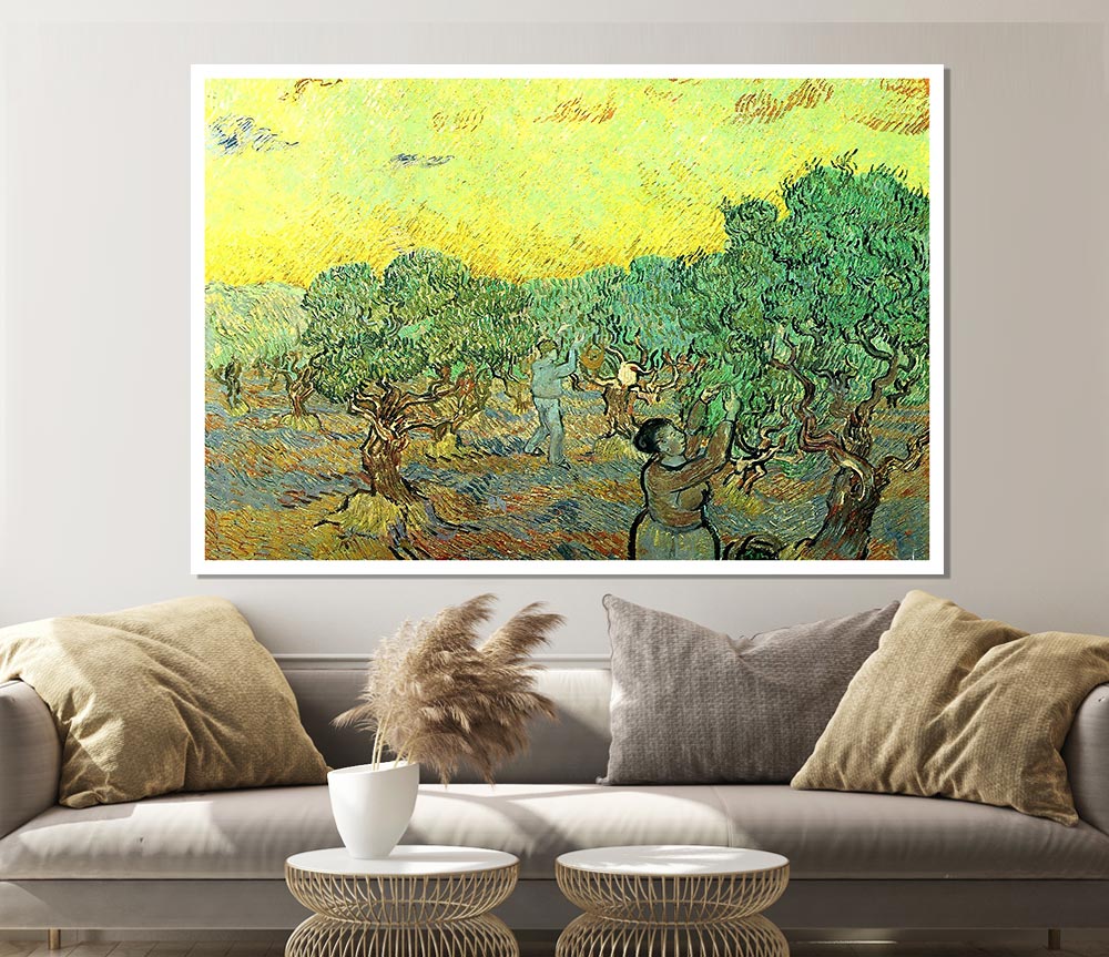 Van Gogh Olive Pickers In A Grove Print Poster Wall Art