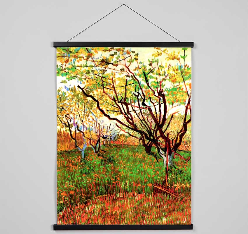 Van Gogh Orchard In Blossom Hanging Poster - Wallart-Direct UK