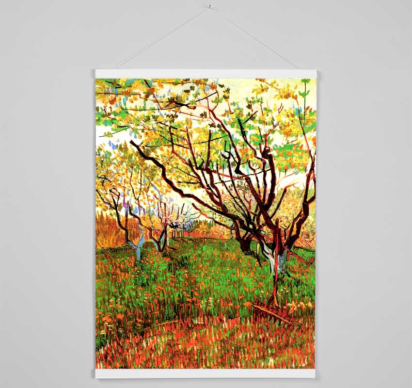 Van Gogh Orchard In Blossom Hanging Poster - Wallart-Direct UK