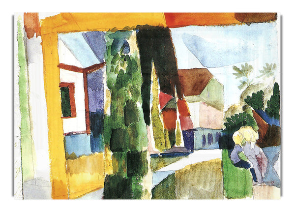 Our Garden On The Lake (Iv) By August Macke