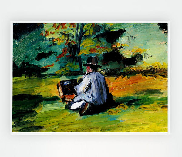 Cezanne Painter At Work Print Poster Wall Art