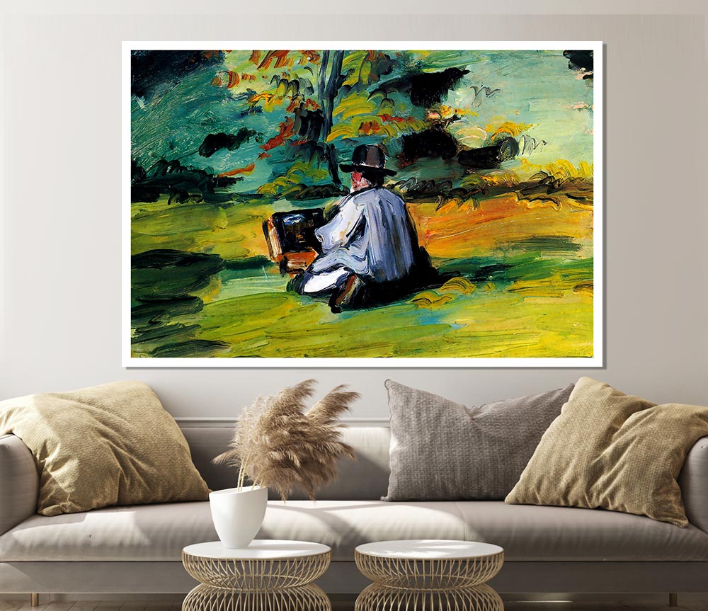 Cezanne Painter At Work Print Poster Wall Art