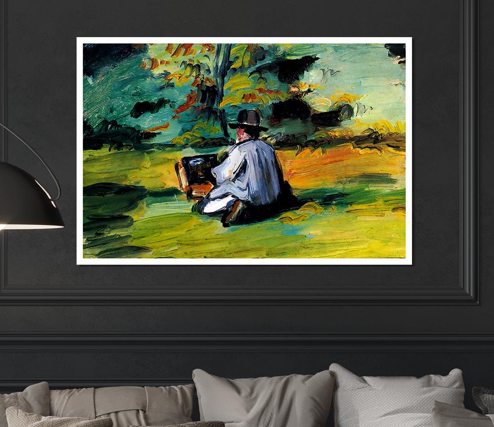 Cezanne Painter At Work Print Poster Wall Art