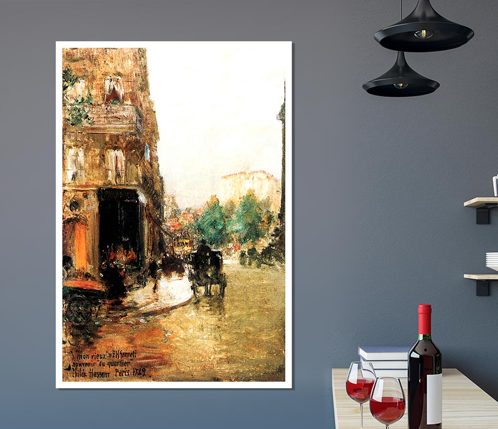 Hassam Parisian Street Scene 2 Print Poster Wall Art