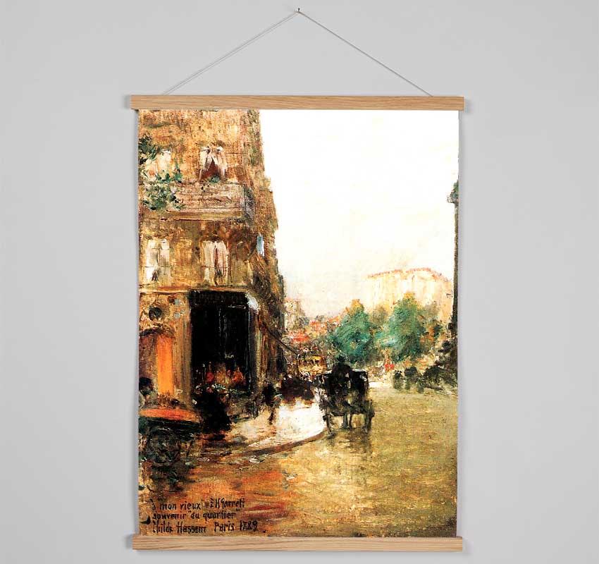 Hassam Parisian Street Scene 2 Hanging Poster - Wallart-Direct UK