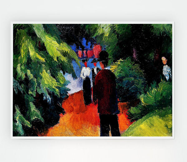 August Macke Park On The Waterfront Print Poster Wall Art