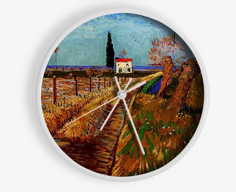 Van Gogh Path Through A Field With Willows Clock - Wallart-Direct UK