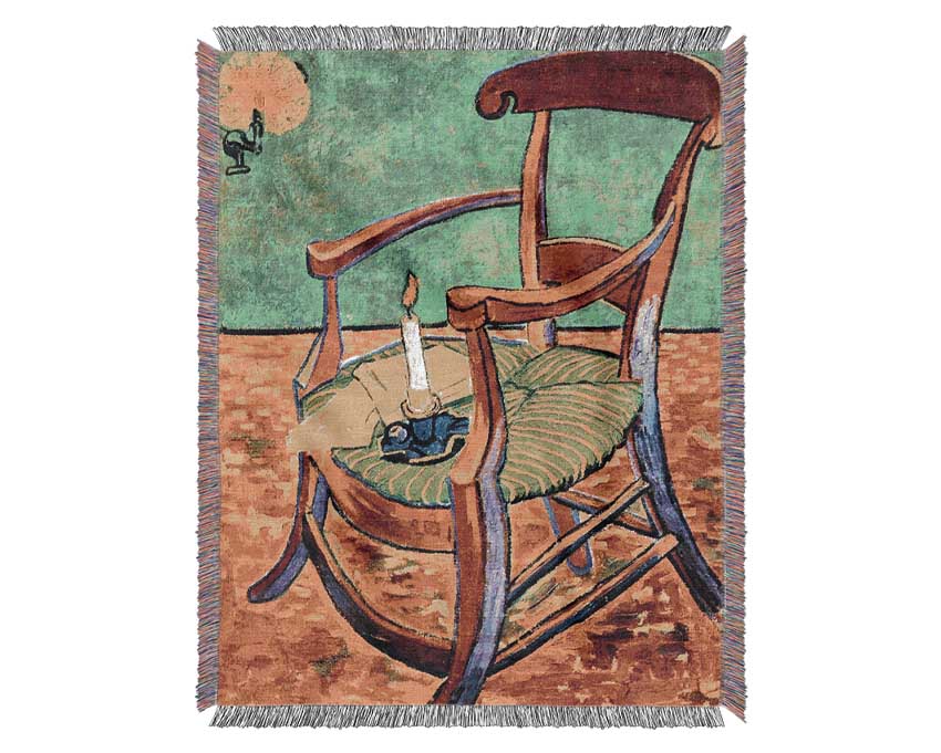 Van Gogh Paul Gauguins Chair Woven Blanket