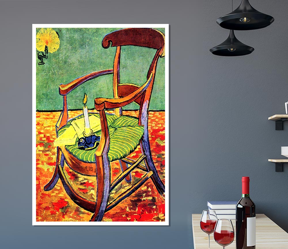 Van Gogh Paul Gauguins Chair Print Poster Wall Art