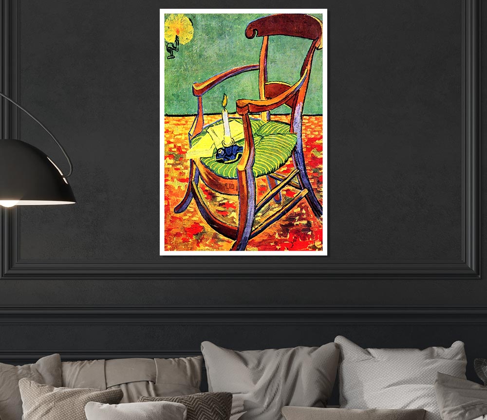 Van Gogh Paul Gauguins Chair Print Poster Wall Art