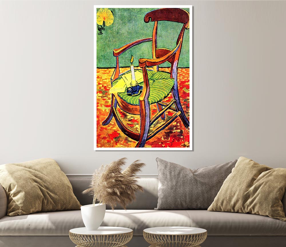 Van Gogh Paul Gauguins Chair Print Poster Wall Art