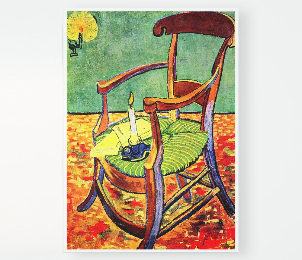 Van Gogh Paul Gauguins Chair Print Poster Wall Art